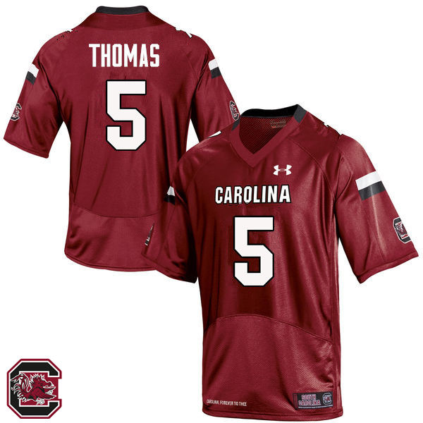 Men South Carolina Gamecocks #5 Keir Thomas College Football Jerseys Sale-Red